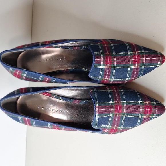 #ADM Attitude heels plaid sz 8m - Picture 3 of 10